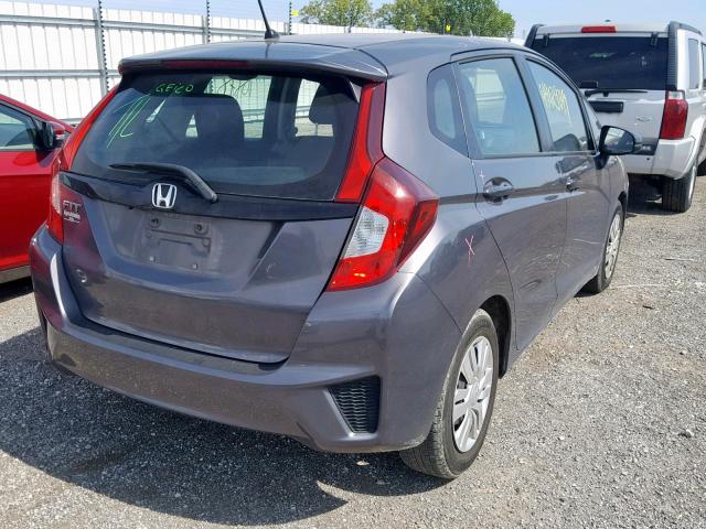 3HGGK5G59FM767375 - 2015 HONDA FIT LX GRAY photo 4