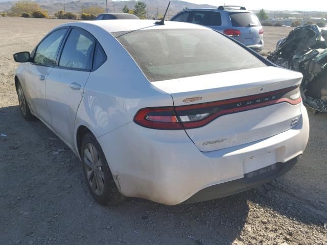 1C3CDFBB7ED746789 - 2014 DODGE DART SXT WHITE photo 3