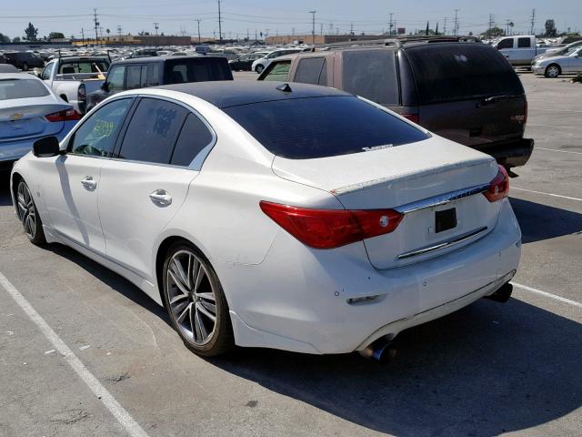 JN1BV7AP7EM671814 - 2014 INFINITI Q50 BASE WHITE photo 3