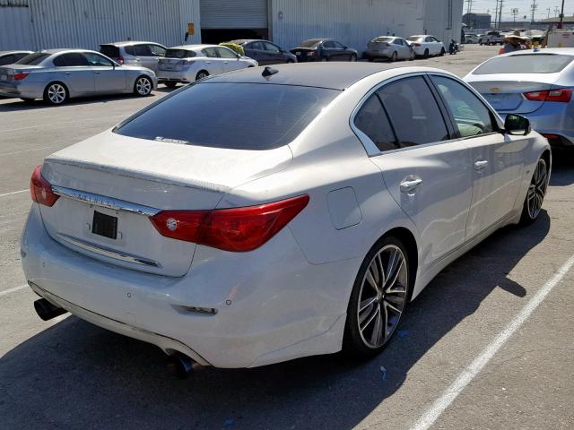 JN1BV7AP7EM671814 - 2014 INFINITI Q50 BASE WHITE photo 4