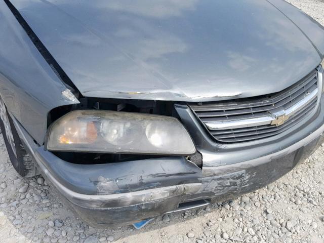 2G1WF52E959217700 - 2005 CHEVROLET IMPALA GRAY photo 9