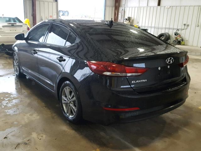 KMHD84LFXJU654379 - 2018 HYUNDAI ELANTRA SE BLACK photo 3