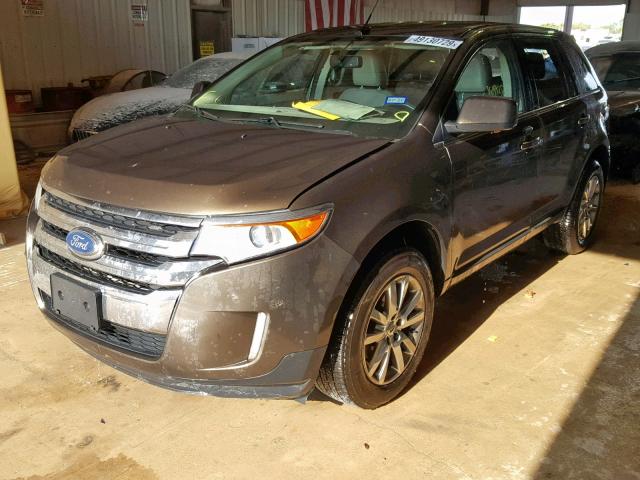 2FMDK3KC7BBA78308 - 2011 FORD EDGE LIMIT BROWN photo 2