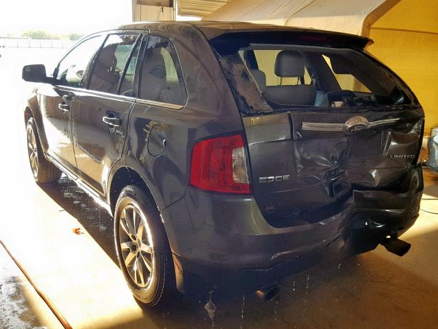 2FMDK3KC7BBA78308 - 2011 FORD EDGE LIMIT BROWN photo 3