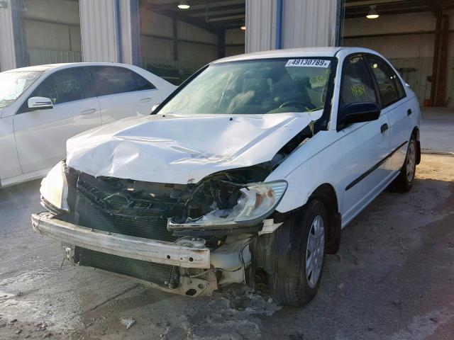 2HGES163X5H529208 - 2005 HONDA CIVIC DX V WHITE photo 2