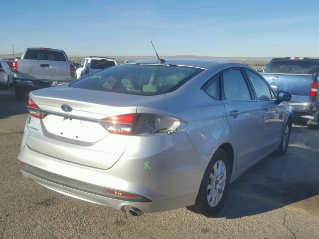 3FA6P0G74HR144502 - 2017 FORD FUSION S SILVER photo 4