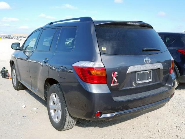 5TDZA3EH9AS005877 - 2010 TOYOTA HIGHLANDER GRAY photo 3