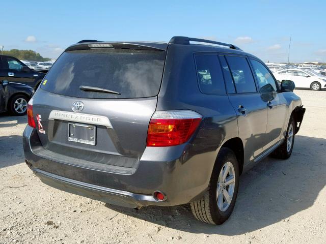 5TDZA3EH9AS005877 - 2010 TOYOTA HIGHLANDER GRAY photo 4