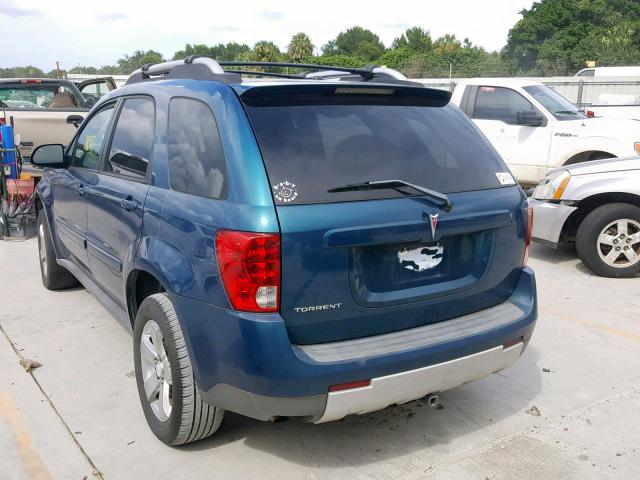 2CKDL63F566094266 - 2006 PONTIAC TORRENT BLUE photo 3