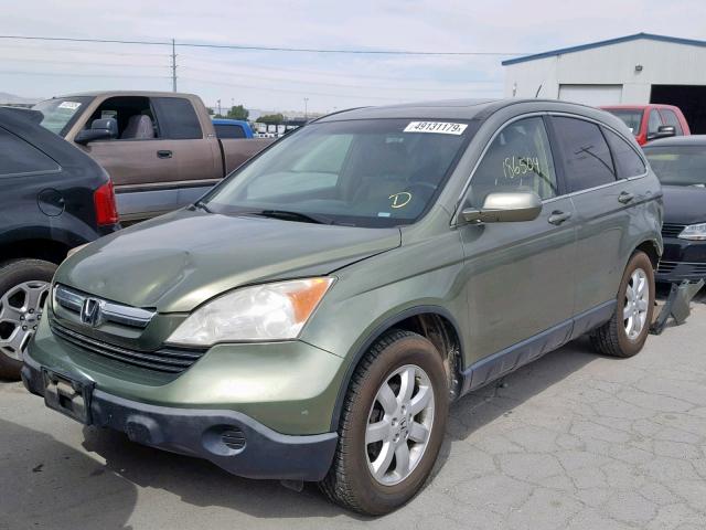 JHLRE48767C073788 - 2007 HONDA CR-V EXL GREEN photo 2