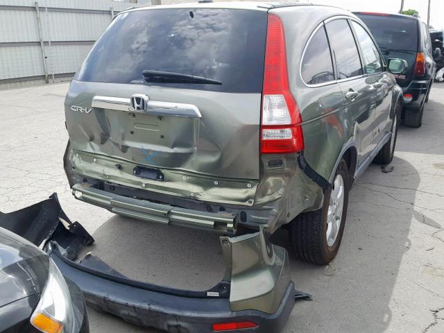 JHLRE48767C073788 - 2007 HONDA CR-V EXL GREEN photo 4