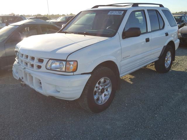 4S2CK58W624342582 - 2002 ISUZU RODEO S WHITE photo 2