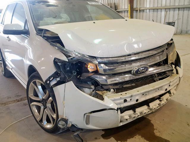 2FMDK3AK2DBA56910 - 2013 FORD EDGE SPORT WHITE photo 9