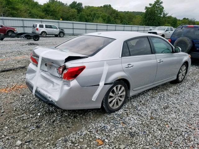 4T1BK3DB9BU373996 - 2011 TOYOTA AVALON BAS SILVER photo 4