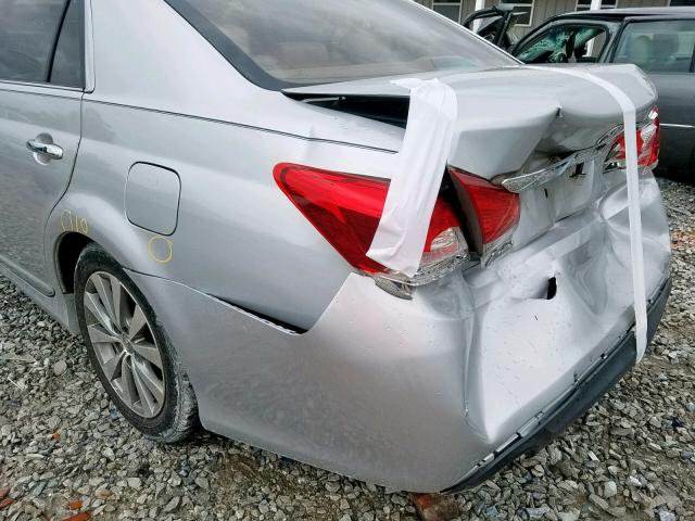 4T1BK3DB9BU373996 - 2011 TOYOTA AVALON BAS SILVER photo 9