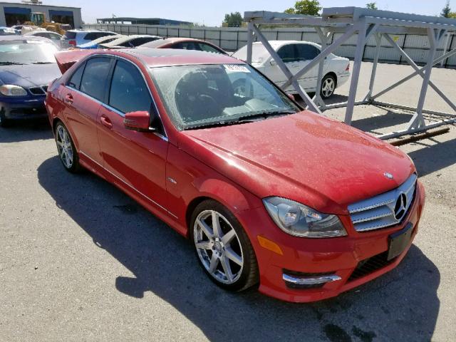 WDDGF4HB6CR218170 - 2012 MERCEDES-BENZ C 250 RED photo 1