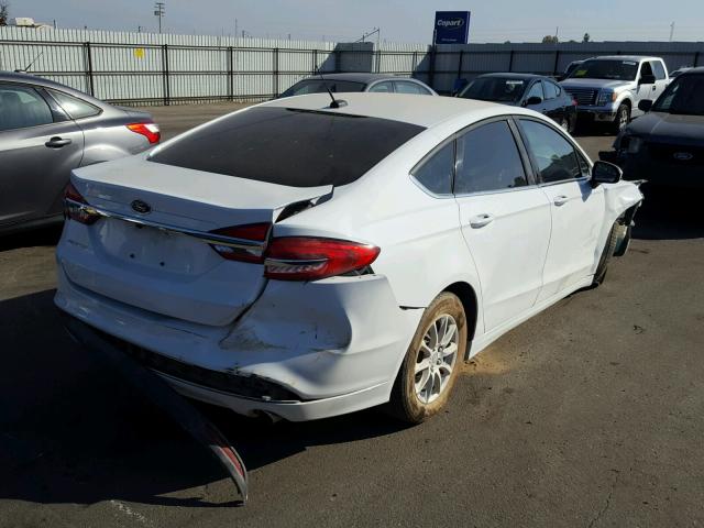 3FA6P0G70HR408377 - 2017 FORD FUSION S WHITE photo 4