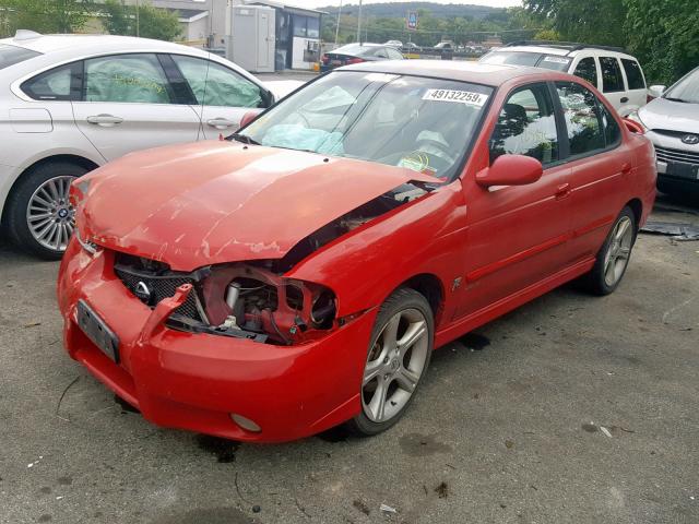 3N1AB51A22L729662 - 2002 NISSAN SENTRA SE- RED photo 2