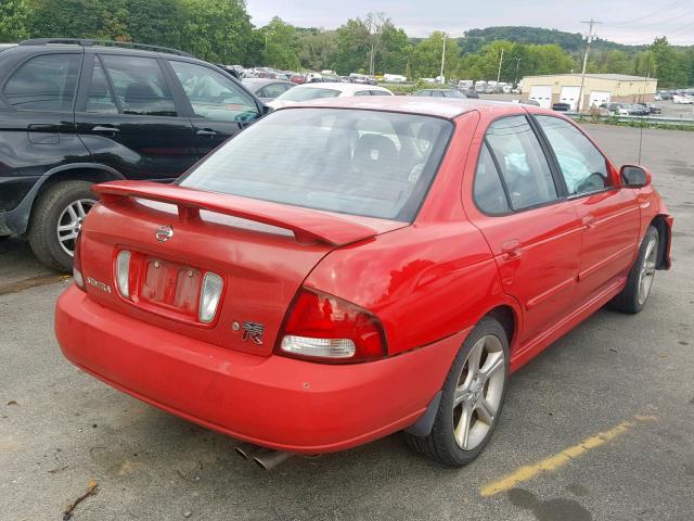 3N1AB51A22L729662 - 2002 NISSAN SENTRA SE- RED photo 4