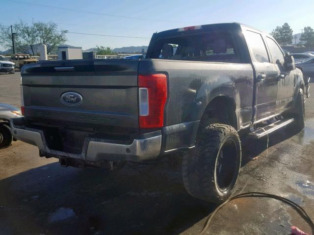 1FT7W2BT4HEE95334 - 2017 FORD F250 SUPER GRAY photo 4