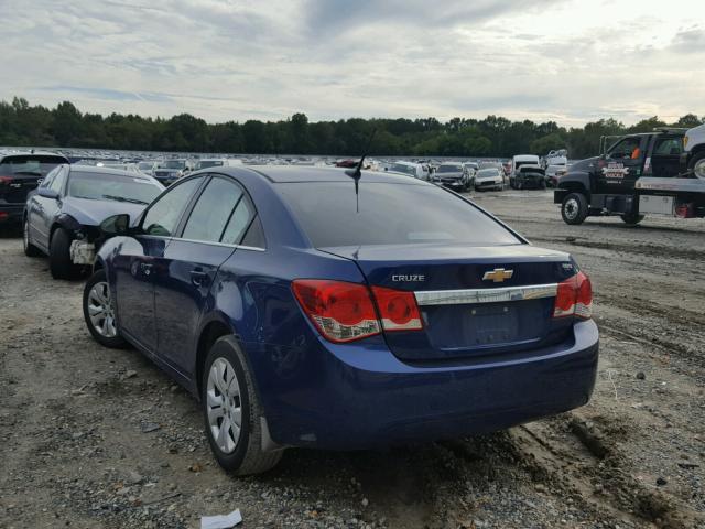 1G1PC5SH6C7397286 - 2012 CHEVROLET CRUZE LS BLUE photo 3