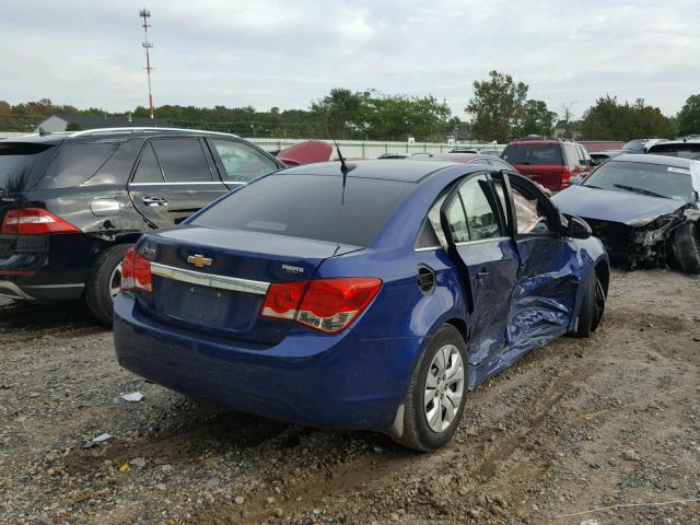 1G1PC5SH6C7397286 - 2012 CHEVROLET CRUZE LS BLUE photo 4