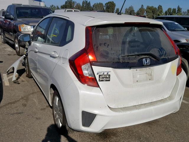 3HGGK5H56FM722280 - 2015 HONDA FIT LX WHITE photo 3