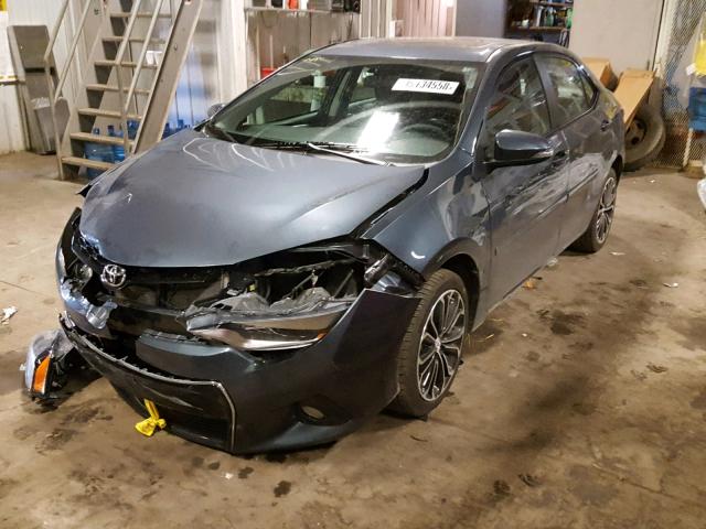 2T1BURHEXFC456636 - 2015 TOYOTA COROLLA L GRAY photo 2