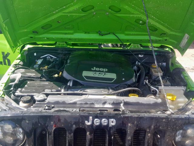 1C4GJWAG9CL109201 - 2012 JEEP WRANGLER S GREEN photo 7