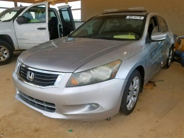 1HGCP36888A080226 - 2008 HONDA ACCORD EXL SILVER photo 2