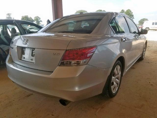 1HGCP36888A080226 - 2008 HONDA ACCORD EXL SILVER photo 4