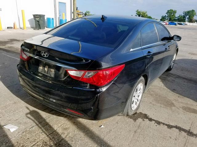 5NPEB4AC4CH498615 - 2012 HYUNDAI SONATA GLS BLACK photo 4