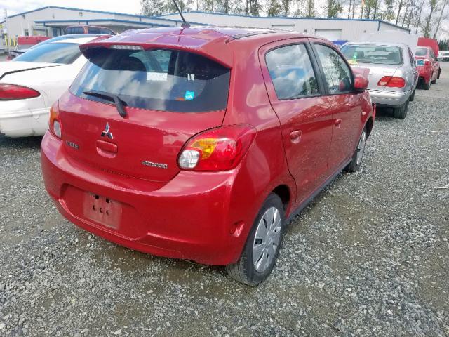 ML32A3HJ5FH011089 - 2015 MITSUBISHI MIRAGE DE RED photo 4