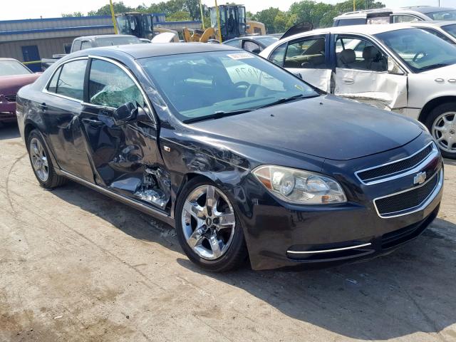1G1ZH57B284296964 - 2008 CHEVROLET MALIBU 1LT BLACK photo 1