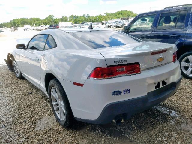 2G1FA1E32E9255223 - 2014 CHEVROLET CAMARO LS WHITE photo 3