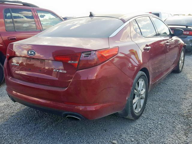 KNAGN4A61B5145352 - 2011 KIA OPTIMA EX BURGUNDY photo 4