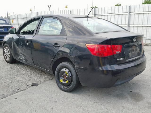 KNAFU4A21C5497652 - 2012 KIA FORTE EX BLACK photo 3