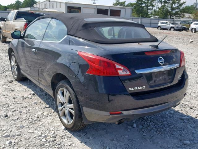 JN8AZ1FYXBW000718 - 2011 NISSAN MURANO CRO BLACK photo 3