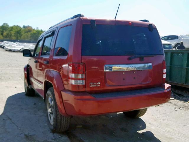 1J8GN58K59W523097 - 2009 JEEP LIBERTY LI RED photo 3