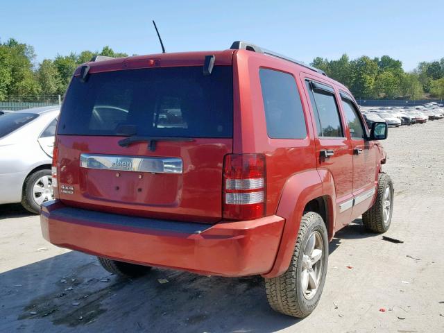 1J8GN58K59W523097 - 2009 JEEP LIBERTY LI RED photo 4