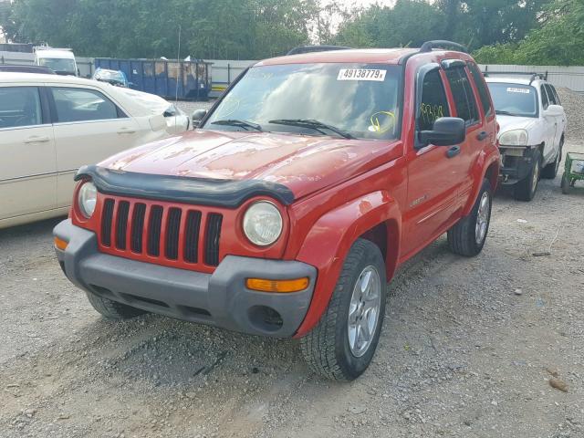 1J4GL58K53W725744 - 2003 JEEP LIBERTY LI RED photo 2