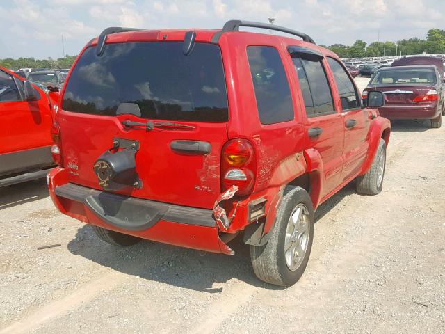 1J4GL58K53W725744 - 2003 JEEP LIBERTY LI RED photo 4