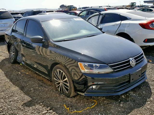 3VWD17AJXGM248453 - 2016 VOLKSWAGEN JETTA SPOR BLACK photo 1