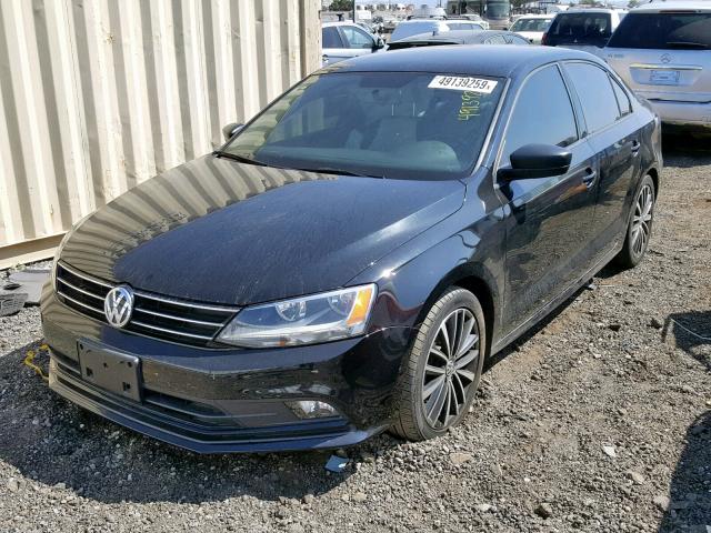 3VWD17AJXGM248453 - 2016 VOLKSWAGEN JETTA SPOR BLACK photo 2