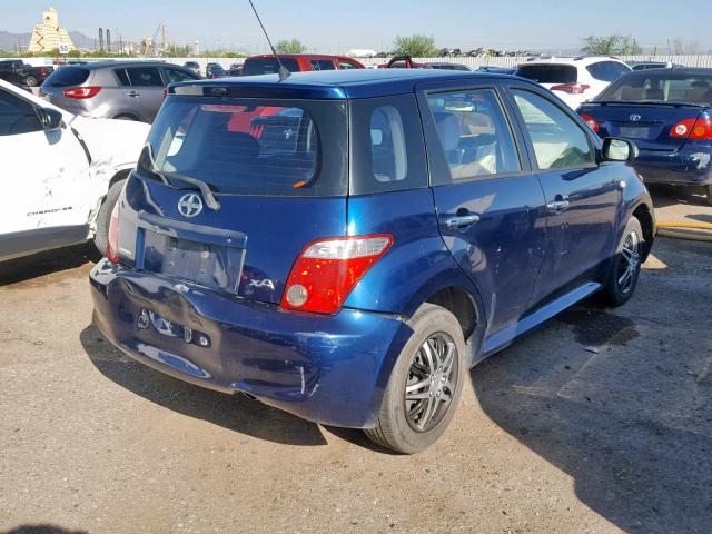 JTKKT624760151969 - 2006 TOYOTA SCION XA BLUE photo 4