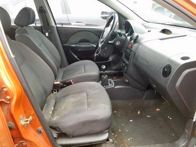 KL1TD56686B661211 - 2006 CHEVROLET AVEO BASE Narıncı foto 5