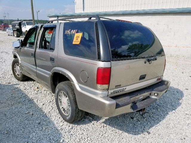 1GKDT13W912164968 - 2001 GMC JIMMY SILVER photo 3