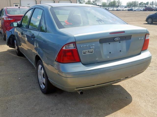 1FAHP34N76W131766 - 2006 FORD FOCUS ZX4 GREEN photo 3