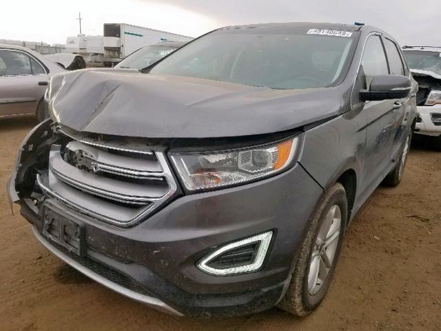 2FMPK4J90JBB39554 - 2018 FORD EDGE SEL CHARCOAL photo 2