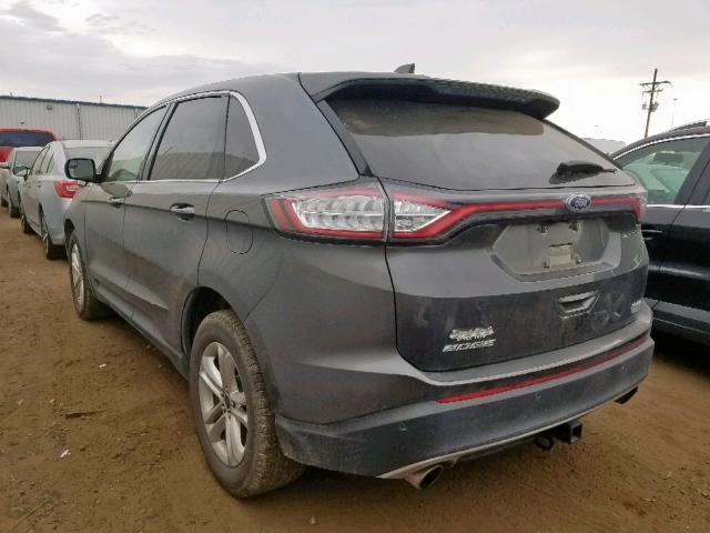 2FMPK4J90JBB39554 - 2018 FORD EDGE SEL CHARCOAL photo 3